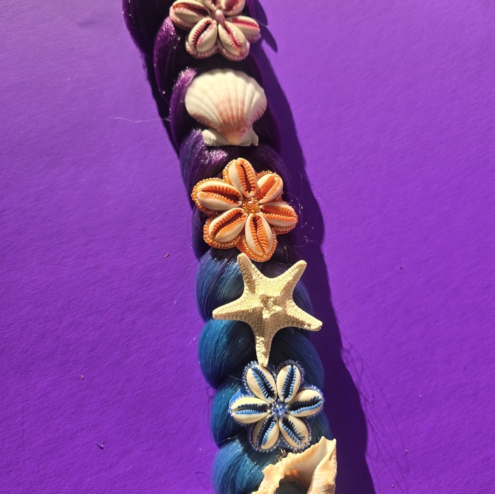 Colorful Braided Ponytail On Black Hair Elastic, Accessories For Girls, Teens